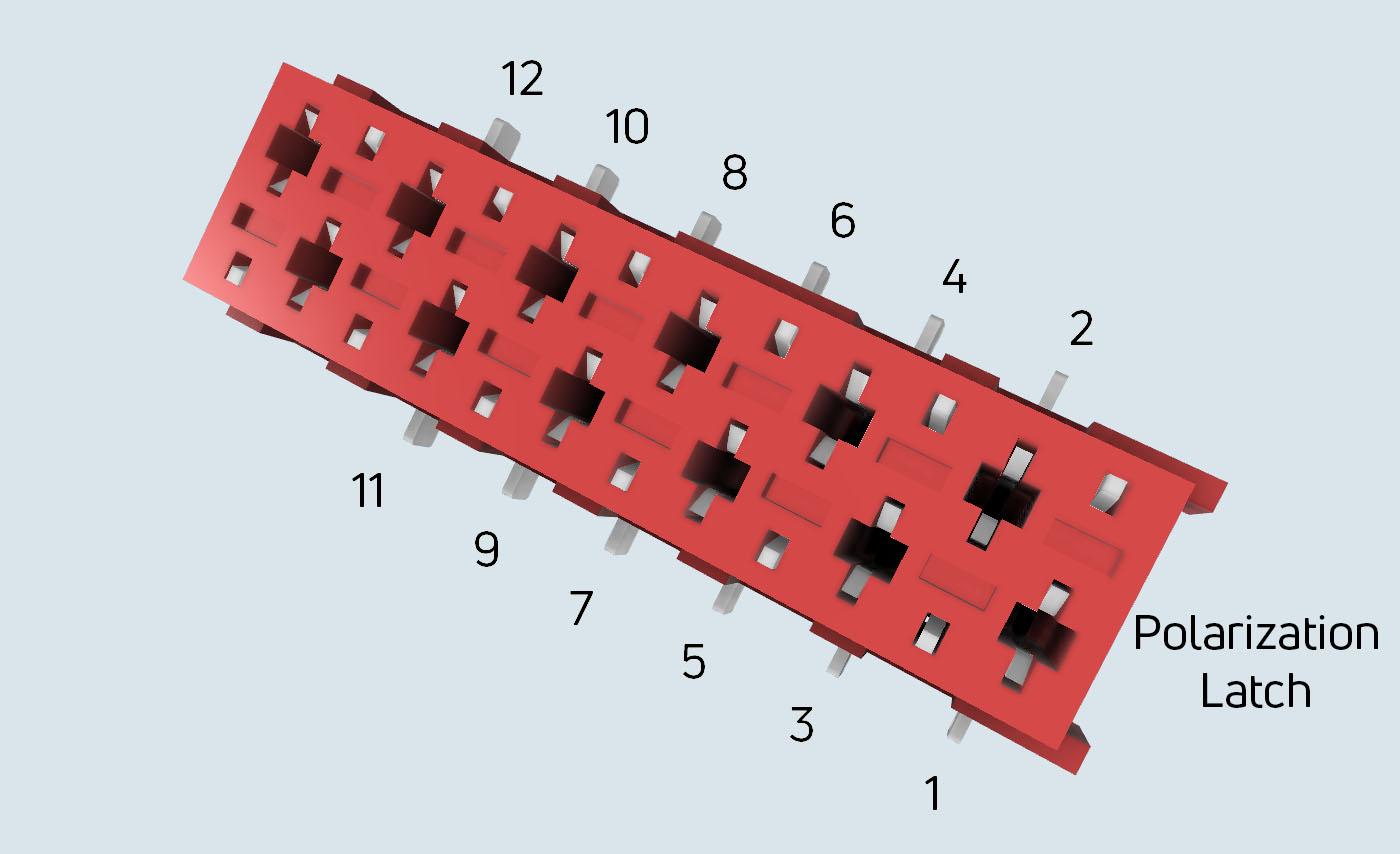 RAPIDv3 12-pin female connector